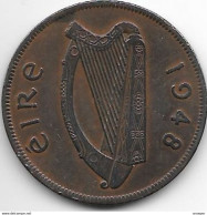 *ireland  1 Penny  1948  Km 11  Vf+ - Irlanda