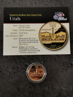 STATE QUARTER DOLLAR 2007 D UTAH / CUPRONICKEL DORURE OR 24 CARATS / USA - 1999-2009: State Quarters