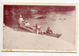 CONGO BELGE MATADI Pirogue Européens Et Indigènes Sur Le Fleuve  Edit Stockmanns     D11 2022 - Congo Belge