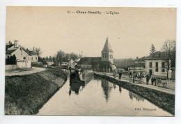 77 CLAYE SOUILLY  Batellerie Chevaux Halage D'une Péniche  Canal Quartier Eglise 1920  Edit Mivhegaut 57    D11 2022  - Claye Souilly