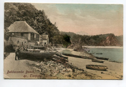 ANGLETERRE TORQUAY Babbacombe Beach Pecheurs Barque Plage écrite  D13 2022 - Torquay