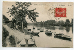 78 HARDRICOURT Barques Bords De SEine Chemin 1907 Timb - Décolée   D13 2022 - Hardricourt