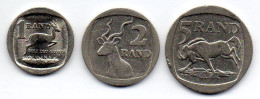 SOUTH AFRICA, Set Of Three Coins 1, 2, 5, Rand, Nickel, Year 1991-94 KM # 138, 139, 140 - South Africa