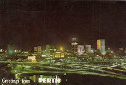 Perth - View From Kings Park By Night 1979 - Perth