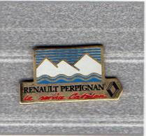 Pin's   Automobile  Renault   PERPIGNAN, Le  Service  Catalan - Renault
