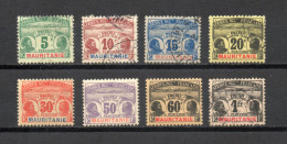 MAURITANIE  TAXE  N° 9 à 16   OBLITERES + NEUFS AVEC CHARNIERES    COTE 108.70€   MEDAILLONS   VOIR DESCRIPTION - Used Stamps