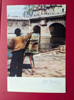 ALBERT MONIER PEINTRE DE PARIS LES QUAIS LE LOUVRE - Monier