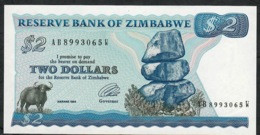 ZIMBABWE P1d 2 DOLLARS 1994 #AB/W Signature 3  Type B   UNC. - Simbabwe