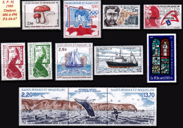 France S. P. M.  T. U. C. De 1988 Année Complète Neufs - Annate Complete