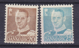 Denmark 1948-52 Mi. 305 & 333 König King Frederik IX., MNG(*) - Neufs