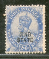 India 1922 Jind State KG V 2½As Postage Stamp Sc 100 MNH # 737 - Jhind