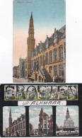483161Alkmaar, Stadhuis – Groeten Uit.1913.(2 Kaarten) - Alkmaar