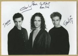 Les Charts - Calogero - Jacky - Francis - Rare Photo Dédicacée - 90s - Cantanti E Musicisti