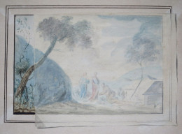 Trompe L'œil. Aquarelle Daté 1772 - Dessins