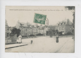 Mont Saint Aignan - Quartier Saint André, Place Du Parvis (JB  Rigondet) Animée Femme Enfant Chien - Mont Saint Aignan