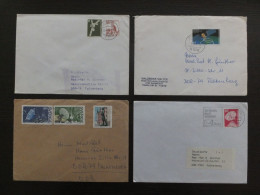 Bund Germany Sweden 4 Briefe 4 Covers Satellite Satelit Space Communications - Other (Air)