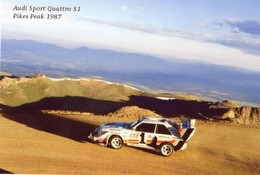 Audi Sport Quattro S1   -  Pikes Peak Hillclimb 1987  -  Pilote: Walter Rohl   -  15x10cms PHOTO - Rally