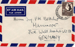 73458 - Australien - 1956 - 2'- Kunst EF A LpBf BROADMEAD -> Westdeutschland - Storia Postale