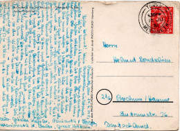 73463 - Grossbritannien - 1951 - 2,5d KGVI EF A AnsKte TOWYN -> Westdeutschland - Cartas & Documentos