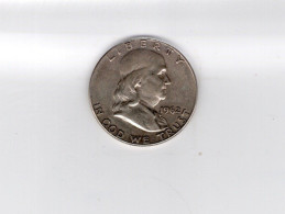 USA - Pièce 1/2 Dollar Franklin Half Dollar Argent 1962D TTB/VF  KM.198 - 1948-1963: Franklin