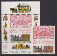 Denmark, Scott 843-843A, MNH, Single And Souvenir Sheet - Neufs