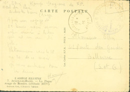 Guerre 40 Cachet 17e Région Militaire Formation Pré Militaire CAD Aulus Les Bains 1945 Camp Stagiaire FP Hôtel Parc - WW II