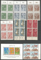 8 Blocs De Quatre 1960/79 ( Luxembourg / Neufs**) - Blocks & Sheetlets & Panes