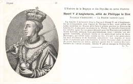 CELEBRITES - Personnages Historiques - Henri V D'Angleterre, Alliée De Philippe Le Bon - Carte Postale Ancienne - Historical Famous People