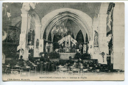 CPA Voyagé 1913 * MONTENDRE Intérieur De L'Eglise * Cliché Gautrat - Montendre