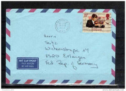 LETTERA COVER LETTER - DA-FROM INGHILTERRA-U.K.-ENGLAND A-TO GERMANIA-GERMANY - 1981-1990 Decimal Issues