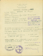 Guerre 40 Laissez Passer Département Du Nord Cachet Préfecture Nord + Intelligence Corps + Allied Expeditionary Force - Guerre De 1939-45