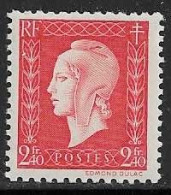 Yvert 693 2 F 40 Rouge - ** - 1944-45 Marianne (Dulac)