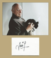 Raoul Servais (1928-2023) - Belgian Filmmaker - Rare Signed Card + Photo - COA - Schauspieler Und Komiker