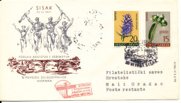 Yugoslavia Cover Parachute Mail 25-6-1961 (only 3500 Copies) - Brieven En Documenten