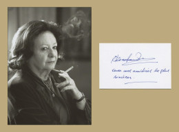 Eva Kotamanidou (1936-2020) - Greek Actress - Rare Signed Card + Photo - COA - Actors & Comedians