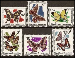 Rwanda - 138/143 - Papillons II - 1966 - MH - Neufs