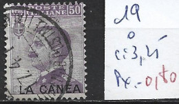 CRETE BUREAU ITALIEN DE LA CANEE 19 Oblitéré Côte 3.25 € - Crete