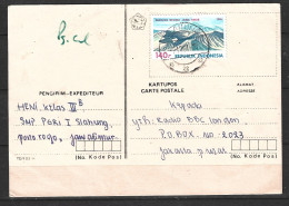 INDONESIE. N°1125 De 1987 Sur Carte Ayant Circulé. Volcan. - Vulcani