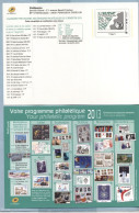 2013  CALENDRIER DES EMISSIONS 1er JOUR DU 2ème SEMESTRE - Prêts-à-poster:Stamped On Demand & Semi-official Overprinting (1995-...)