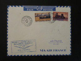 Lettre Premier Vol First Flight Cover Nouvelle Calédonie --> Saigon Vietnam Air France 1948 - Lettres & Documents