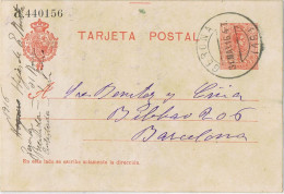 53264. Entero Postal GERONA 1916. Alfonso XIII Medallon, Variedad Cartulina, Num 49n º - 1850-1931