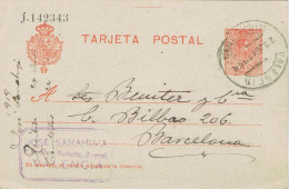 53265. Entero Postal VALENCIA 1919. Alfonso XIII Medallon, Variedad Cartulina, Num 49n º - 1850-1931