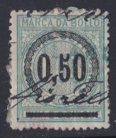 Italie - 1861 - 1878  Victor Emmanuel II  -  Timbre Fiscal  Surchargé  0.50   Oblitéré - Revenue Stamps