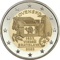 ESLOVAQUIA 2€ 2.023 2023 Bimetálica SC/UNC "200 Aniversario Del Inicio Del Correo Tirado Por Caballos"  T-DL-13.566 - Slovacchia