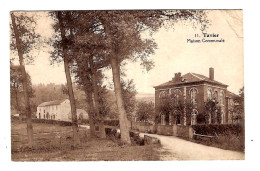 CPSM TAVIER ( Anthisnes ) Maison Communale - Circulée En 1928 - Edit. Cuivers-Lemye, Stockay - 2 Scans - Anthisnes