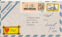 Argentina Air Mail Cover Sent To Denmark 1980 - Luftpost