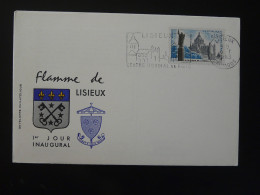 Lettre Premier Jour De La Flamme Lisieux 14 Calvados 1963 - Christianisme