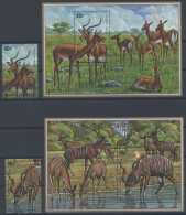 Rwanda - Yvert Blocs 45 Et 46 Neufs Et Luxes (MNH) - 1975 Antilope Gd Koudou - 2 Timbres Offerts - Unused Stamps