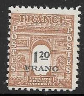 Yvert 707 1 F 20 Brun - ** - 1944-45 Arc De Triomphe