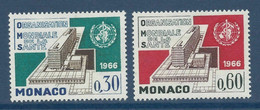 Monaco - YT N° 703 Et 704 ** - Neuf Sans Charnière - 1966 - Neufs